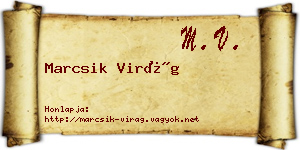 Marcsik Virág névjegykártya