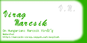 virag marcsik business card